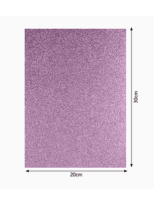 Goma EVA con Glitter autoadhesiva - Morado