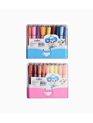 Marcador con Sello 36 Colores