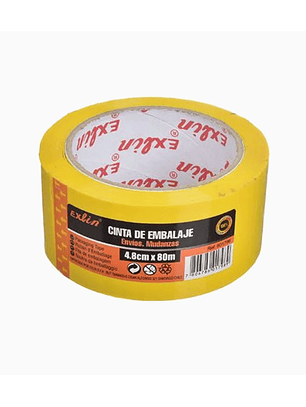 Cinta Embalaje Color Amarilla 80m