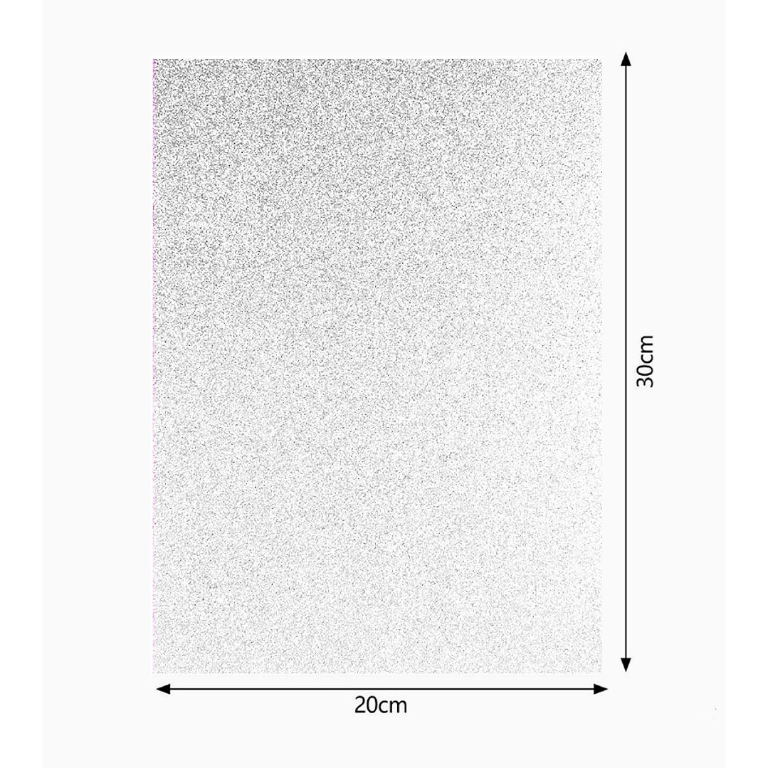 Goma EVA con Glitter autoadhesiva - Blanco 1