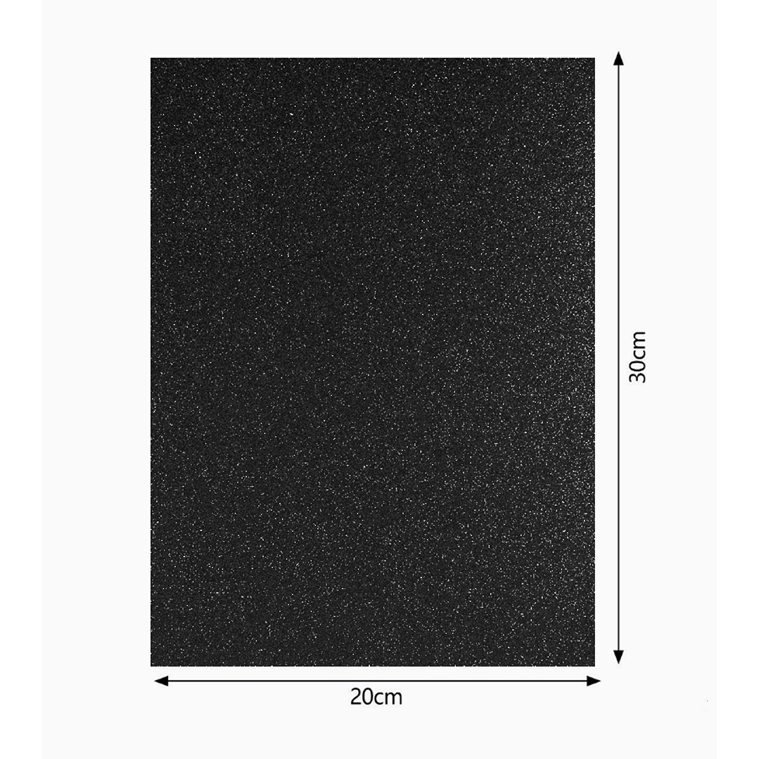 Goma EVA con Glitter autoadhesiva - Negro 1