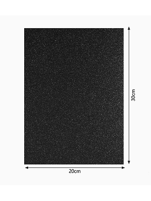 Goma EVA con Glitter autoadhesiva - Negro