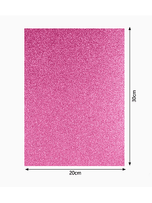 Set de 6 Hojas de Goma EVA con Glitter 20x30 cm - Lila