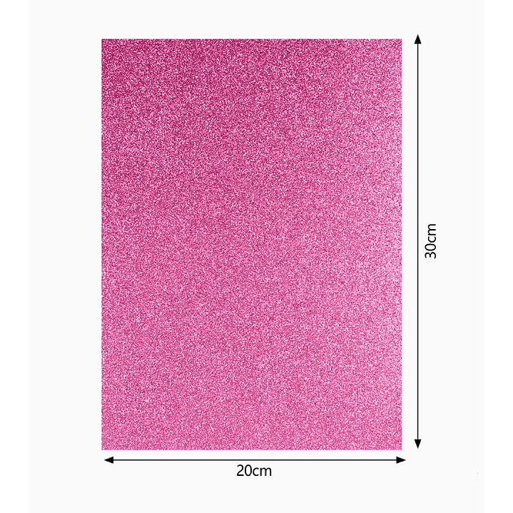 Set de 6 Hojas de Goma EVA con Glitter 20x30 cm - Lila 1