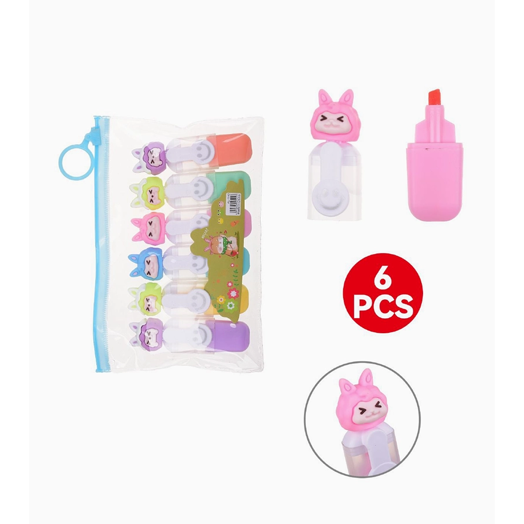 Set de Resaltadores de Gel Líquido Exlin - 6 Piezas - Conejo 1