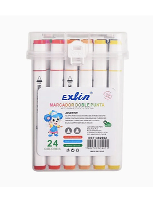 Marcadores Doble Punta 24 Colores