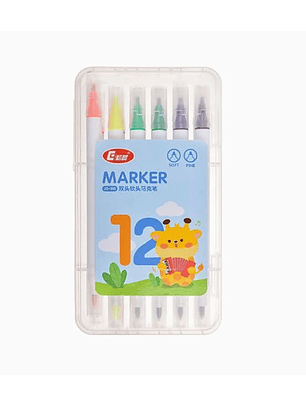 Rotulador Doble Punta 12 unidades