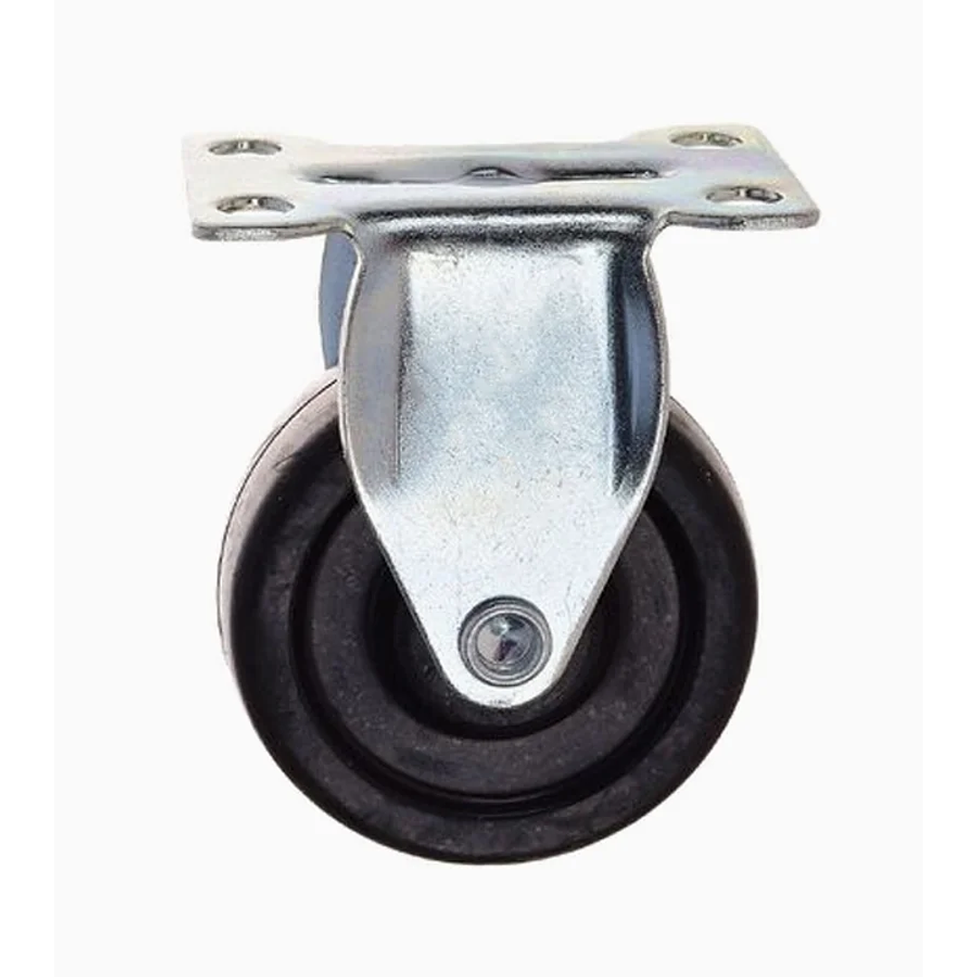 Rueda Goma Negra Fija 1