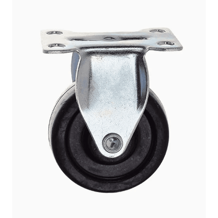 Rueda Goma Negra Fija 1