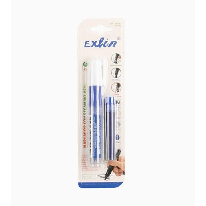 Marcador Con Recambio Azul 1