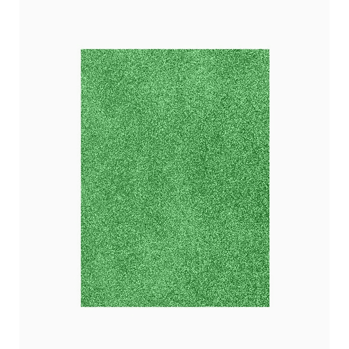 Goma Eva Glitter Paquete de 10 unidades - Verde 1