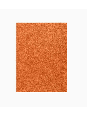 Goma Eva Glitter Paquete de 10 unidades - Naranja 1