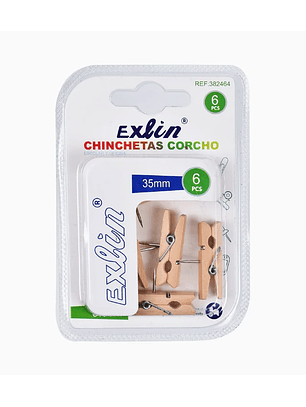 Pinzas Tipo Corcho 6pcs