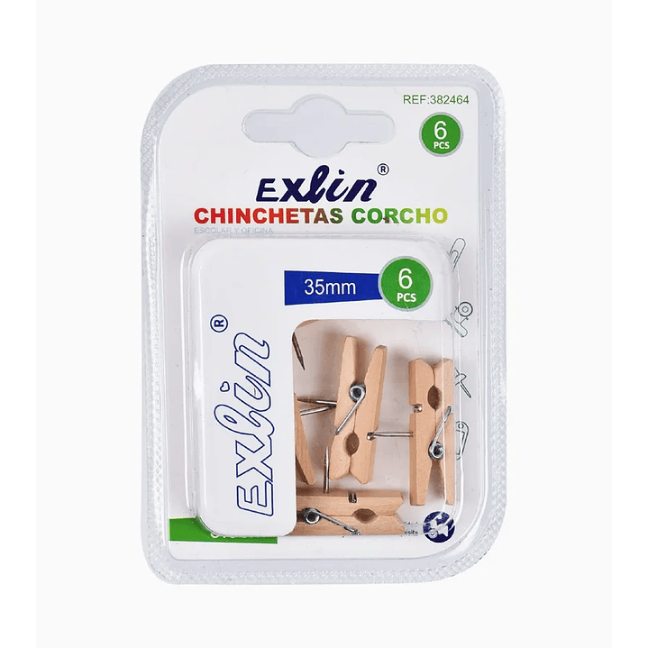 Pinzas Tipo Corcho 6pcs 1