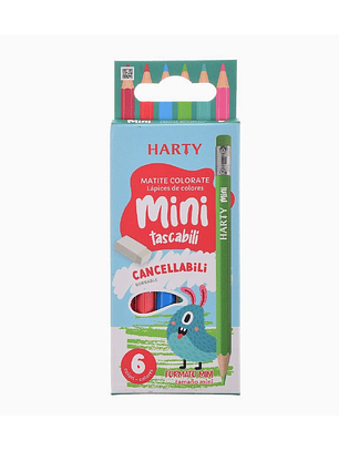 Caja Lápices de Colores borrables 6 Unidades