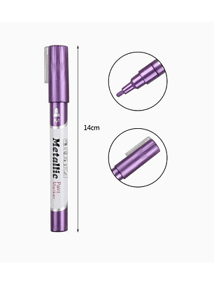 Marcador Acrílico Metalizado - Morado