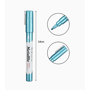 Marcador Acrílico Metalizado - Azul