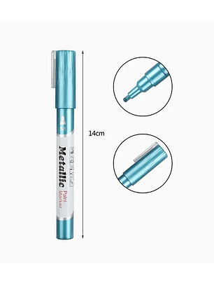 Marcador Acrílico Metalizado - Azul