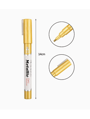 Marcador Acrílico Metalizado - Amarillo