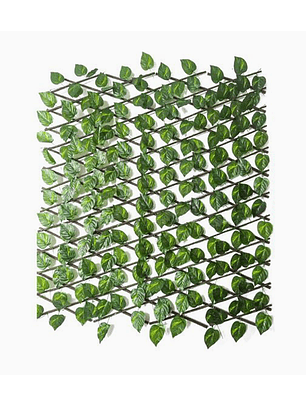 Malla artificial decorativa hojas verdes 42–70 cm para jardín y terraza