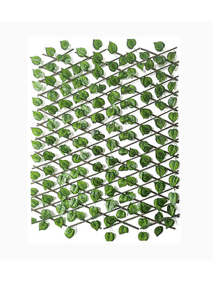 Malla artificial decorativa hojas verdes 42–70 cm para jardín y terraza
