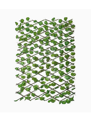 Malla artificial decorativa hojas verdes 42–70 cm para jardín y terraza