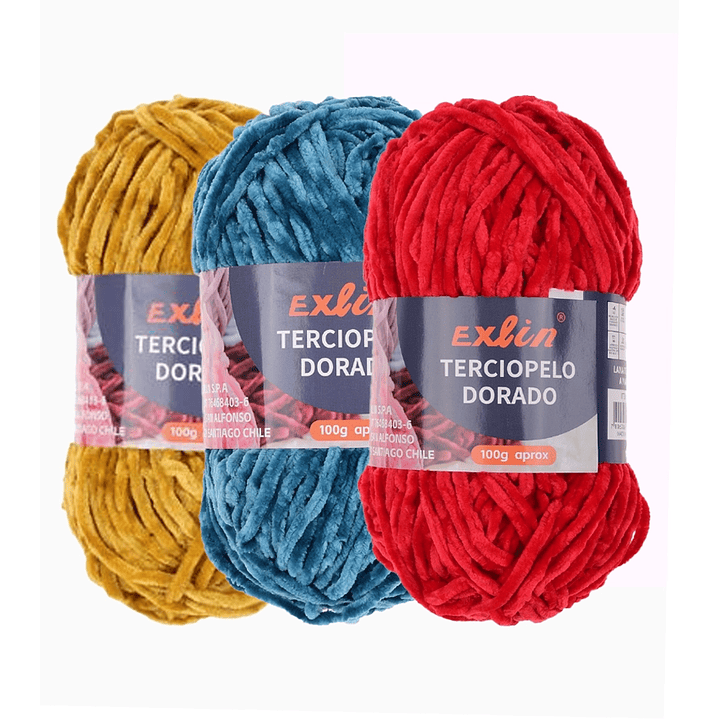 Lana Terciopelo Exlin – Set de 10 ovillos de 100g 1