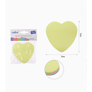 Notas Adhesivas con Diseño de Corazón