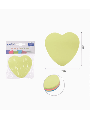 Notas Adhesivas con Diseño de Corazón