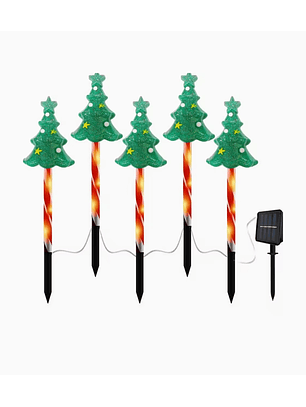 Set de 5 unidades Árboles Decorativos con Estaca