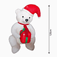 Oso Polar Navideño Inflable 1.20 m con Regalo y Gorra de Santa - Miniatura 2
