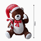 Oso Navideño Inflable 2.0 m Color Café con Gorra de Santa y Bastón de Dulces - Miniatura 3