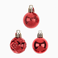 Pack de 24 esferas navideñas pequeñas 3 cm – colores surtidos y 3 diseños - Miniatura 1