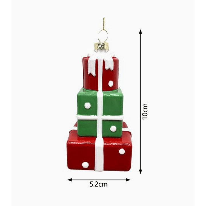 Adorno Navideño Colgante Paquetes de Regalo 10 cm – Decoración Árbol Navidad 2