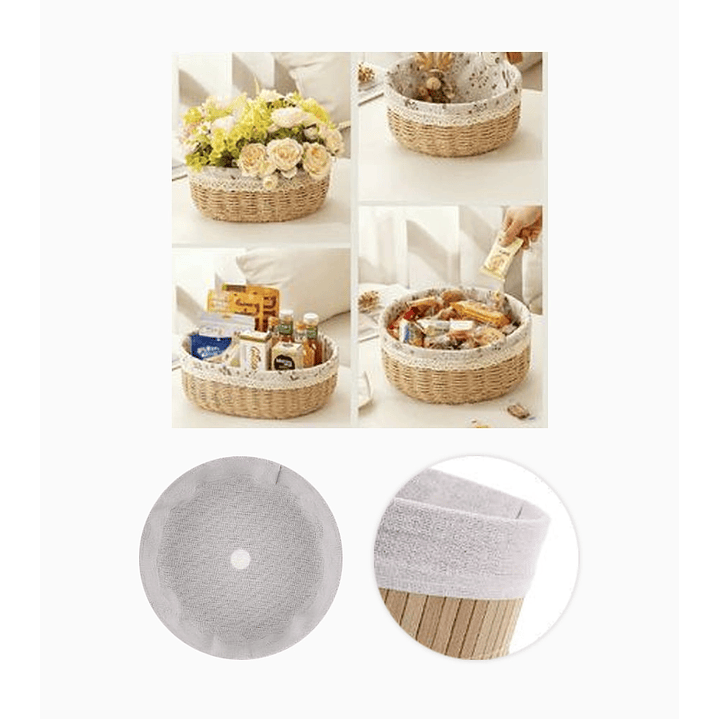 Canasta decorativa para pan o frutas 18 x 8 cm – estilo funcional para cocina y comedor 3