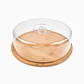 Tabla redonda con tapa transparente 28 cm – ideal para quesos, frutas y repostería - Miniatura 1