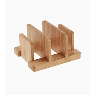 Escurridor de platos de madera compacto 13.5 cm con 4 divisiones