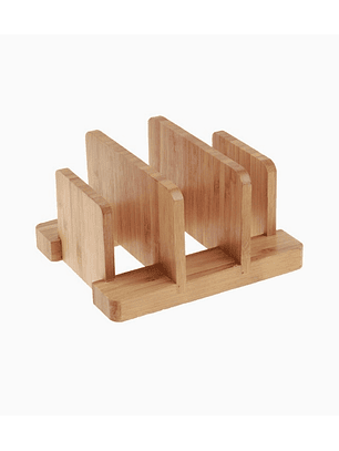 Escurridor de platos de madera compacto 13.5 cm con 4 divisiones