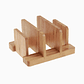 Escurridor de platos de madera compacto 13.5 cm con 4 divisiones - Miniatura 1