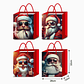 Bolsa navideña de papel con mango 26x12x32 cm – diseño Santa Claus - Miniatura 2
