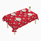 Mantel de hule navideño rojo con estrellas 27m x 1.37cm - Miniatura 1