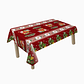 Mantel de hule navideño rojo Merry Christmas 27m x 1.37cm - Miniatura 1