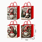Bolsa de Navidad de Papel con Mango Santa Claus 18x11x23 cm - Miniatura 2