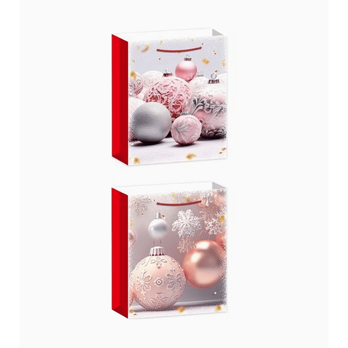 Bolsa Navideña de Papel con Mango 6x12x14 cm 1