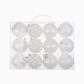 Set 12 esferas navideñas aperladas y escarchadas 8 cm - Miniatura 2