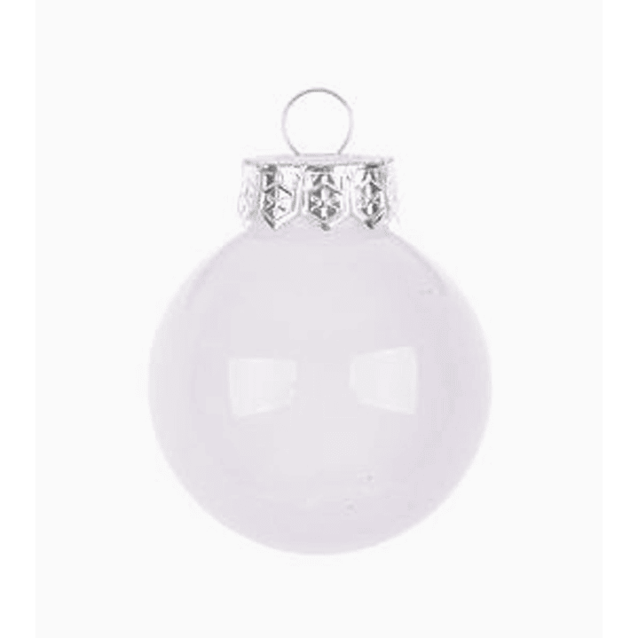 Set de 12 esferas navideñas blancas brillantes de 6 cm 1