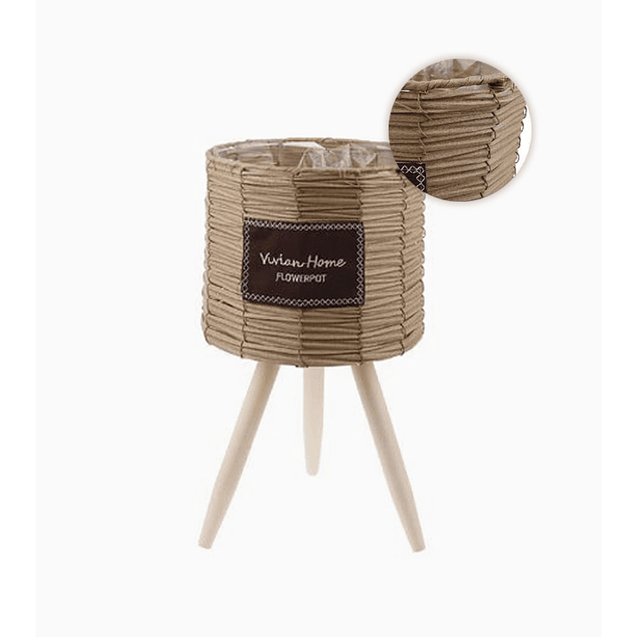 Pack 3 macetas artesanales decorativas color paja 33×22, 43×25.5 y 57.5×30 cm 2