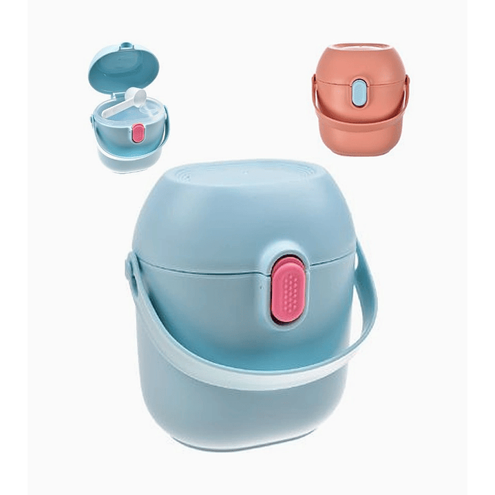 Contenedor hermético para leche en polvo con mango y cierre seguro 1