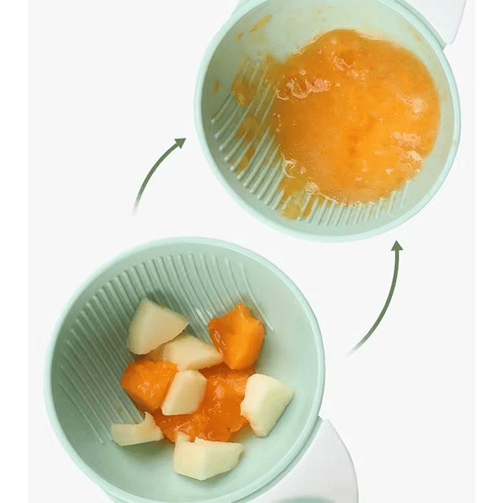 Moledor de frutas compacto 11.5 x 12 cm con sistema de presión 3