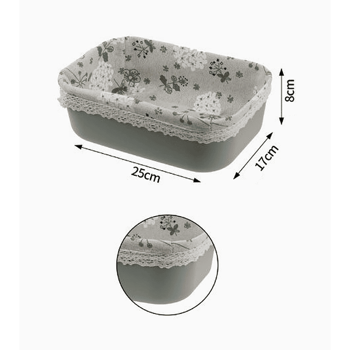 Set de Canastas Paneras para Frutas y Panes 3 Unidades Floreadas 2